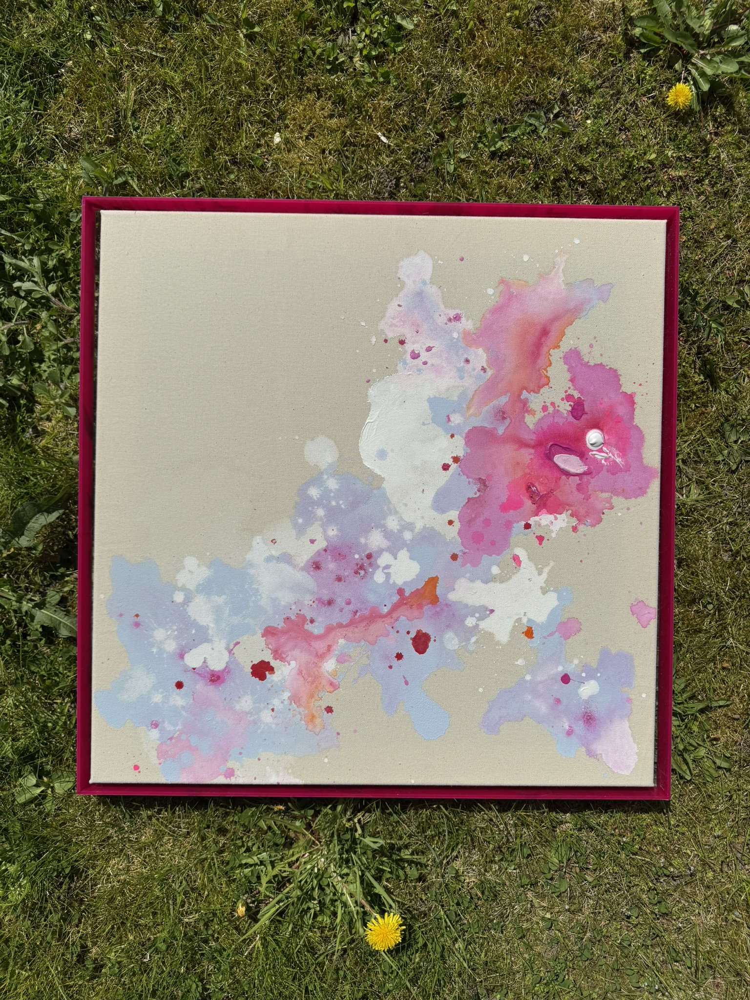 Kirschblüte II, 2026, Acryl auf roher Baumwollleinwand, Ansicht 5